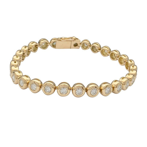 Bracelet Bracelet ligne diamants en serti clos. 58 Facettes 32085