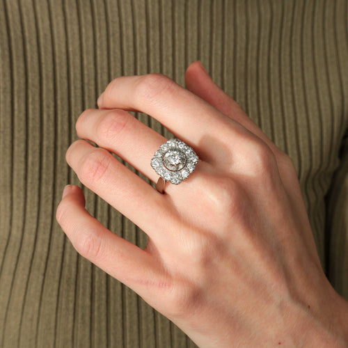 Bague BAGUE CARREE DIAMANTS 58 Facettes BO/220063-64 RIV