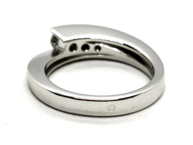 Bague 54 Bague Trilogie Or blanc Diamant 58 Facettes 1950053CN