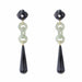 Earrings Jade, diamond and onyx earrings 58 Facettes 22-192