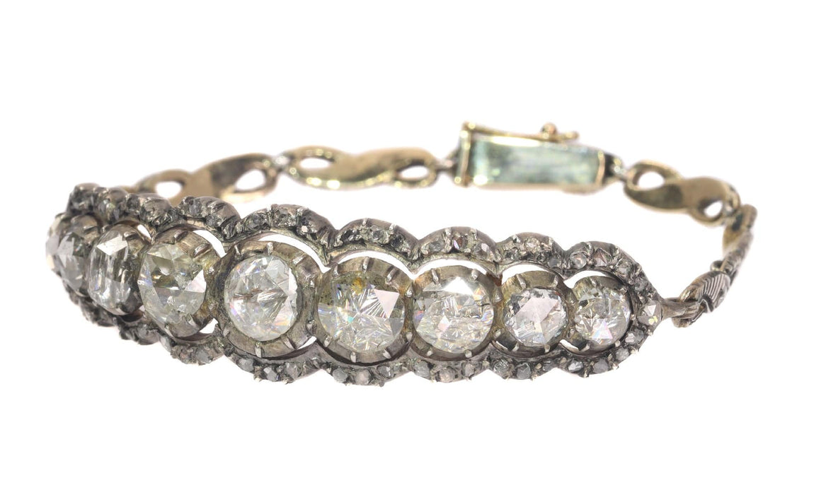 Bracelet Bracelet en diamant avec de grandes tailles de rose 58 Facettes 21028-0239