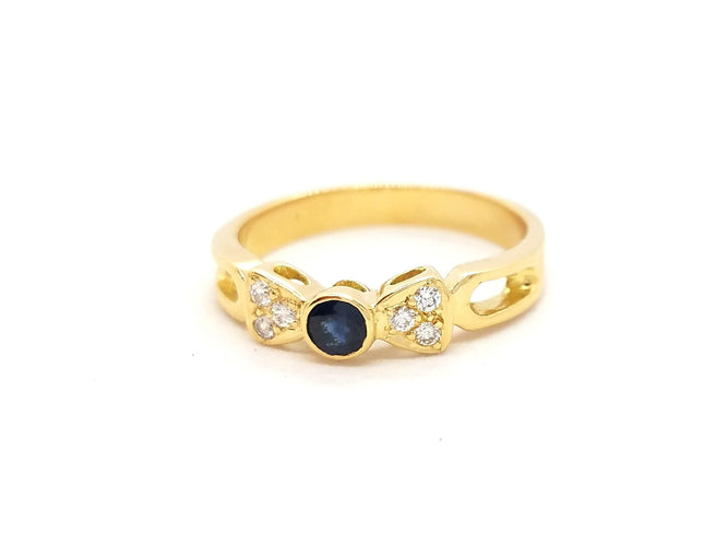 Bague 53 Bague Or jaune Saphir 58 Facettes 00793CN