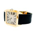 Cartier watch model "Santos Dumont" in pink gold on leather. 58 Facettes 31929