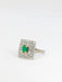 Ring Emerald and diamond ring 58 Facettes 391.10