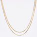 Necklace Old double row rectangular mesh necklace in gold 58 Facettes 23-014