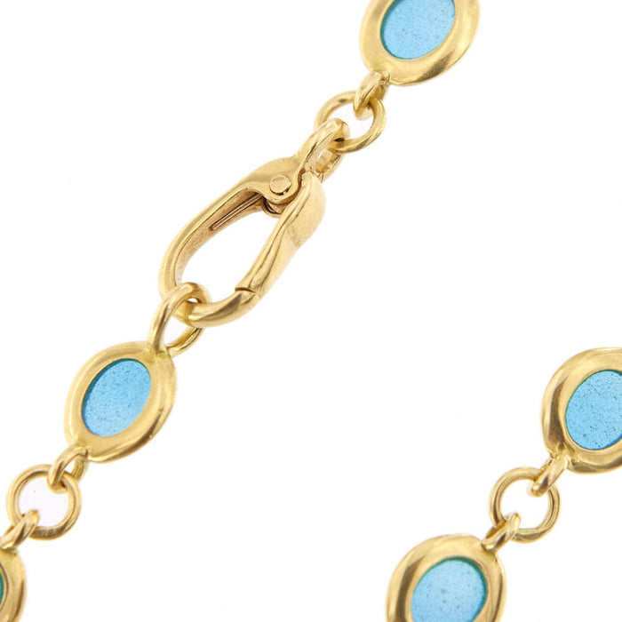 Collier Collier ras du cou émail bleu 58 Facettes 27724