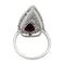 Bague 56 Bague platine, diamants, rubis de synthèse. 58 Facettes 31866