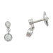 Dangling earrings in white gold and diamonds 58 Facettes 30147