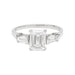 Bague 54 Bague diamant taille émeraude 1.50 cts. 58 Facettes 30785