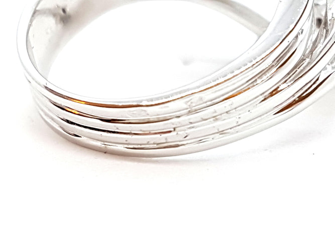 Bague 56 Bague Or blanc Diamant 58 Facettes 06357CD