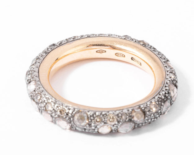 Bague Alliance diamants bruns  Pomellato modèle Tango 58 Facettes 0