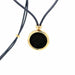 Bulgari Monete Constantinus Coin Black Lace Pendant Necklace in Yellow Gold 58 Facettes