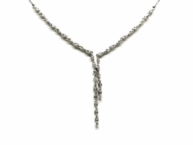 Collier Collier Cravate Or blanc Diamant 58 Facettes 1819824CN