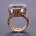 Ring 52 Ring in Yellow Gold, aquamarine 58 Facettes 3344