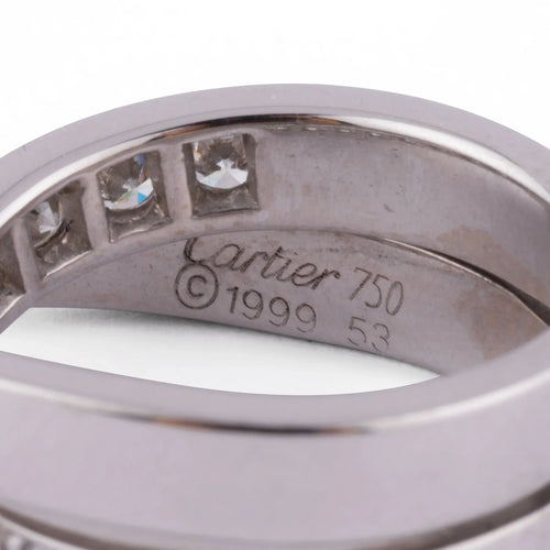 Bague Cartier - bague en or gris, diamants 58 Facettes 1