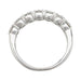 Bague 50 Alliance demi-tour or blanc, diamants. 58 Facettes 31589