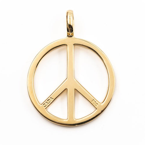 Pendentif Pendentif Peace & Love Or jaune 58 Facettes 2133834CN