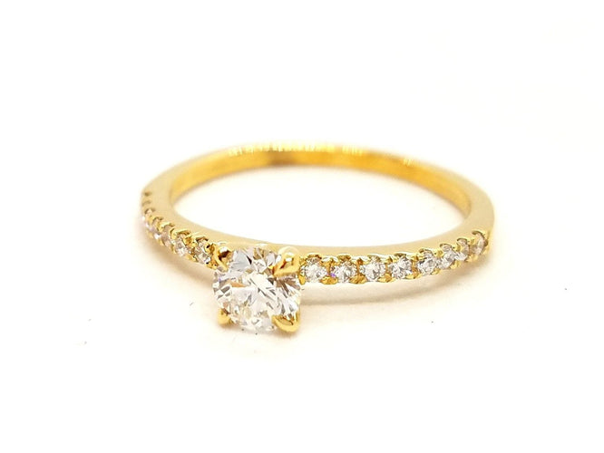Bague 53 Bague Solitaire Or jaune Diamant 58 Facettes 578728RV