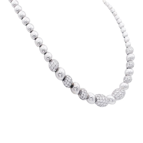 Collier Collier or blanc, diamants. 58 Facettes 32901