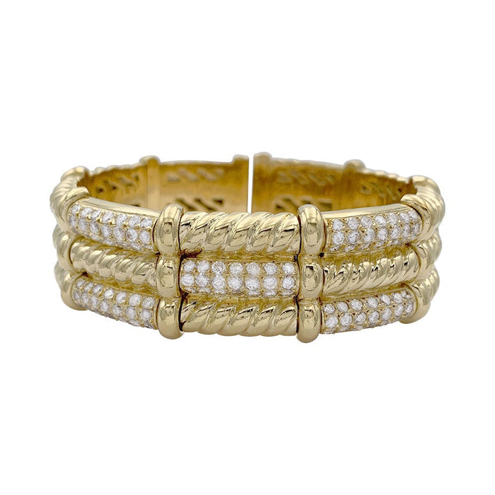 Bracelet Bracelet vintage, or jaune et diamants. 58 Facettes 32461