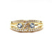 Bague Bague lien en Or jaune, aigues marine & diamants 58 Facettes