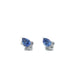 Clous d'oreilles Or gris Saphir Diamants 58 Facettes REF2205-5