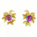 Earrings Vintage earrings, yellow gold, amethysts, turquoise. 58 Facettes 31336