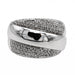 Bague 56 Bague Bandeau Or blanc Diamant 58 Facettes 2217819CN