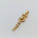 Pendant 40 mm x 10 mm Yellow gold and diamond pendant 58 Facettes 5605