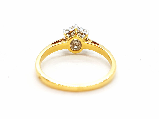 Bague 56 Bague Or jaune Diamant 58 Facettes 06317CD