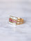 Bague Victorienne triple anneau en or rose, platine, rubis et diamants 58 Facettes
