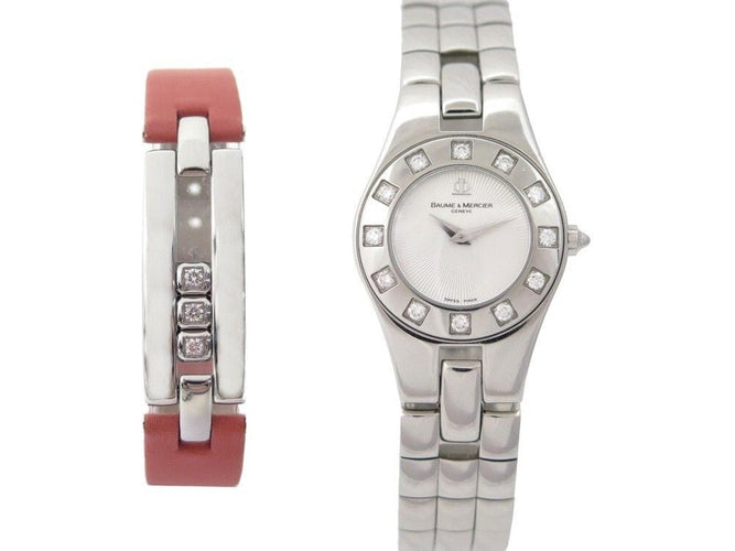 Montre montre baume & mercier linea diamants 65338 3 bracelets 58 Facettes 230893