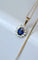 Pendentif Collier pendentif marguerite Or jaune Saphir Diamants 58 Facettes