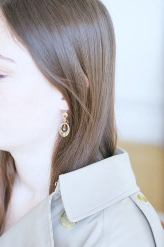 Boucles d'oreilles Boucles d'oreilles or rose et perles 58 Facettes