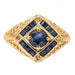 Ring 53 Signet Ring Yellow Gold Sapphire 58 Facettes 2360844CN