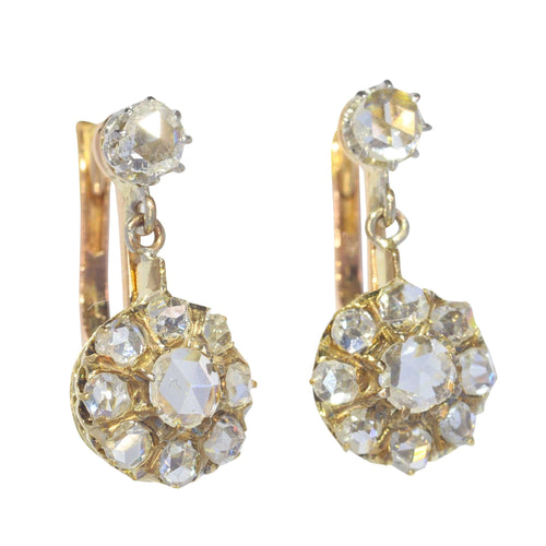 Boucles d'oreilles Boucles d'oreilles vintage diamants antiques 58 Facettes 22049-0169