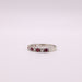 Half-turn Ruby and Diamond Alliance Ring set in white gold 58 Facettes