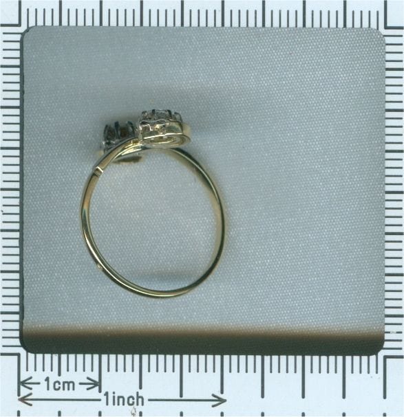Bague 57 Bague de fiançailles avec diamants 58 Facettes 18164-0023
