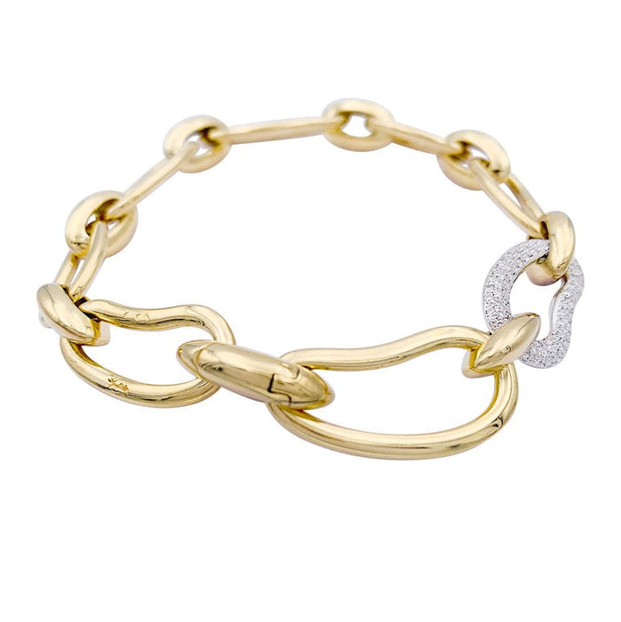 Bracelet Bracelet Pomellato, "Paisley", or jaune, or blanc, diamants. 58 Facettes 33056