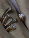 Ring 54 Ring you & me fancy cut diamonds yellow gold 58 Facettes P632