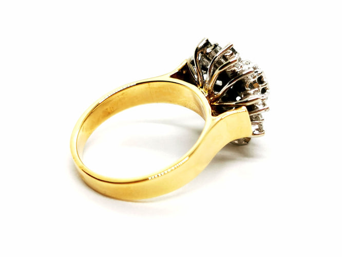Bague 54 Bague Fleur Or jaune Diamant 58 Facettes 1186434CN