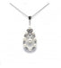 Necklace 5,30 cm / White/Grey / 750‰ Gold Pendant - Gold, diamonds and pearls 58 Facettes 190019R