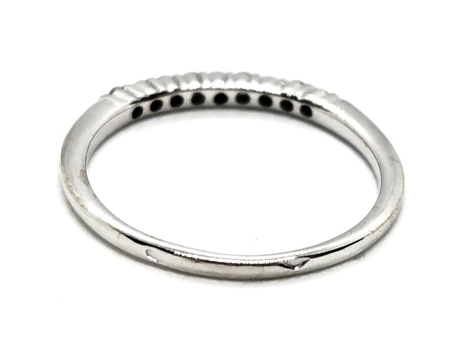 Bague 51 Bague Demi alliance Or blanc Diamant 58 Facettes 1820054CN