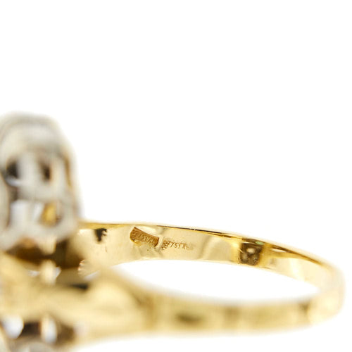 Bague 54 Bague vintage 2 Ors Emeraude Diamants 58 Facettes 33948