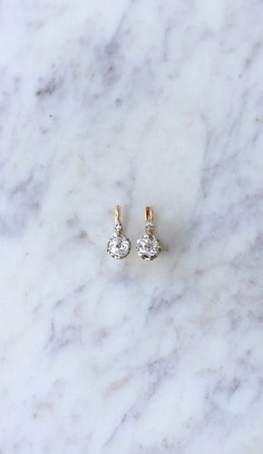 Boucles d'oreilles Boucles d'oreilles diamants coussin 1.20 Cts 58 Facettes