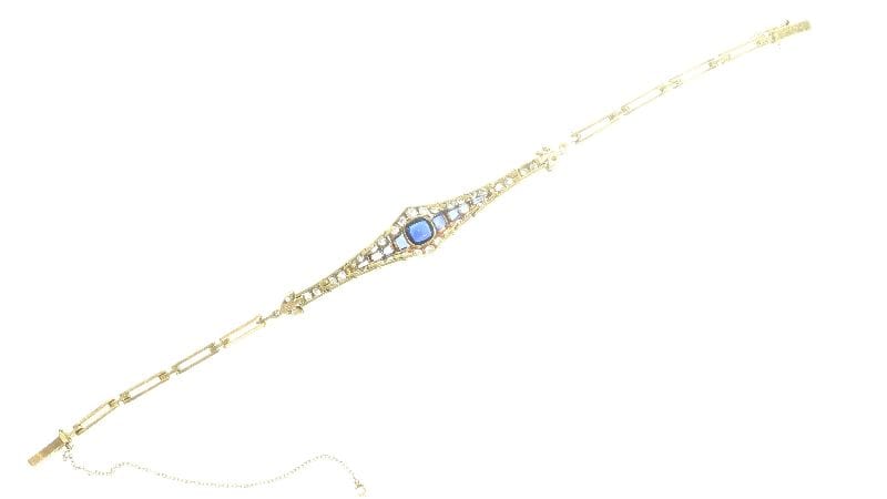 Bracelet Bracelet, diamants, saphir 58 Facettes 12247-0029