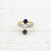 Ring 53 Ring 1900 Yellow gold Platinum Diamond Sapphires 58 Facettes 23604