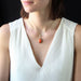 Collier Pendentif or jaune et corail cabochon 58 Facettes 19-090A