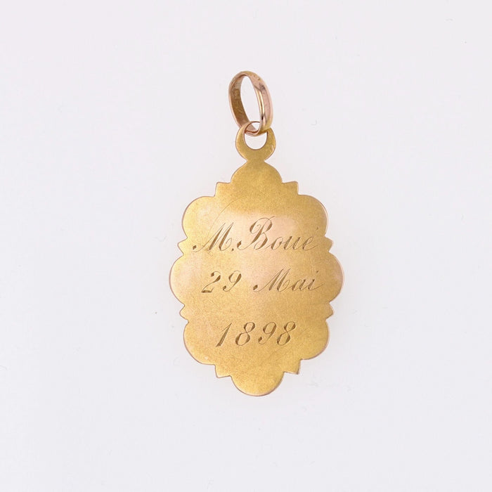 Pendentif Médaille ancienne Calice or jaune 58 Facettes 04-034