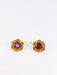 Earrings Vintage leverback earrings in yellow gold and garnets 58 Facettes 848